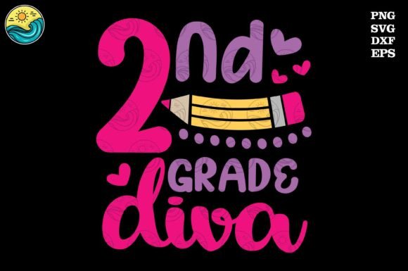 2nd Grade Diva SVG PNG