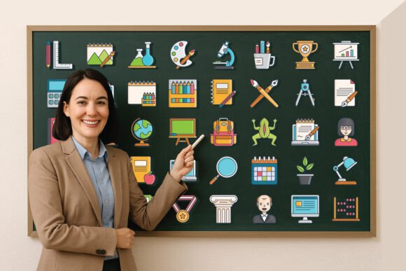 40 Lineal Color Education Icons – Graphics & Icons