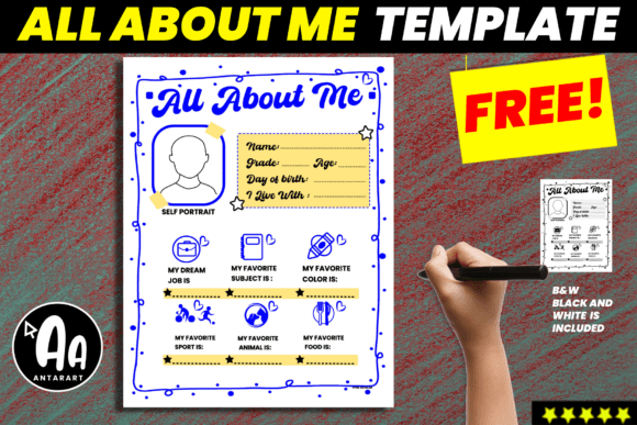 All About Me Free Poster Worksheets