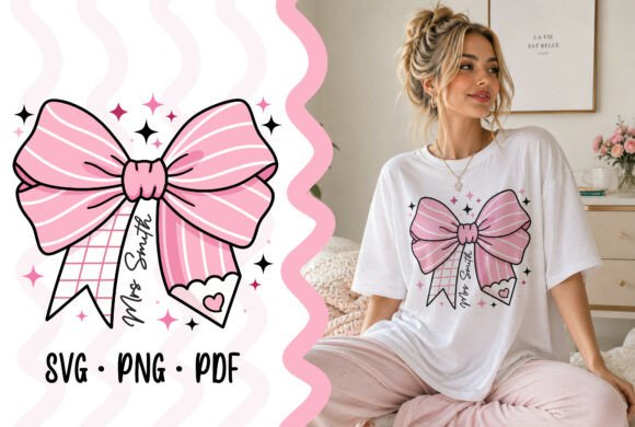 Back to School Coquette Bow SVG Design