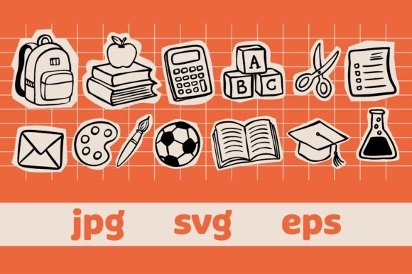 Back to School Scrapbook Elements Graphics