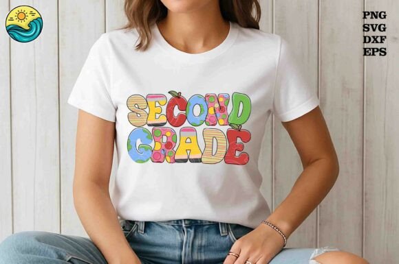Colorful Second Grade SVG for Kids