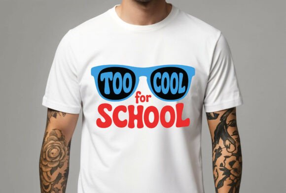 Cool School with Sunglasses Design Graphics