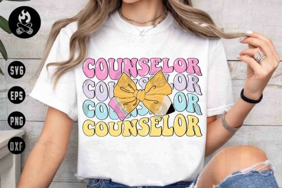 Counselor Retro Bow SVG Graphics