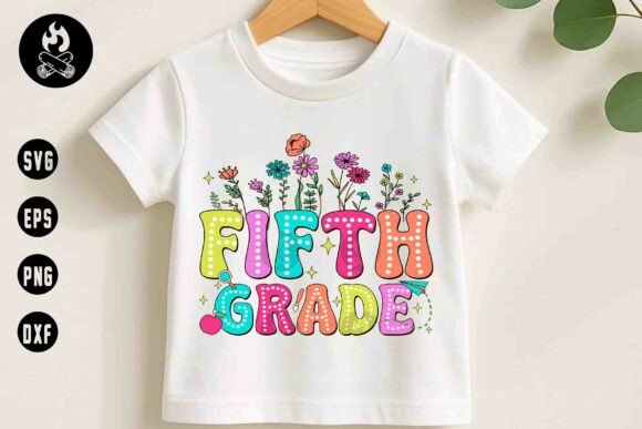 Fifth Grade SVG, Floral School Svg