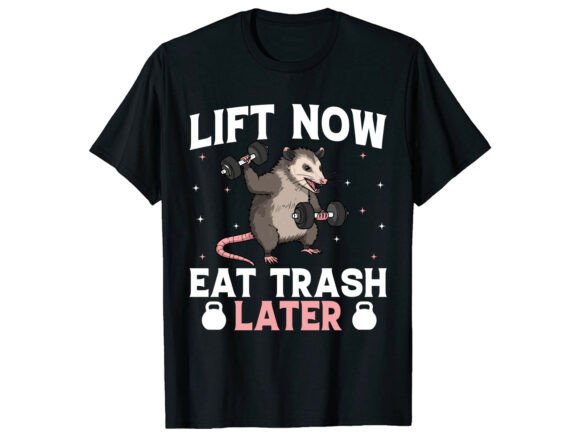 Funny Gym Opossum Fitness PNG T-Shirt