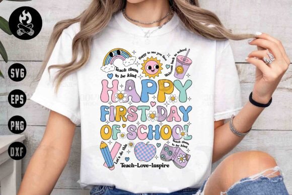Happy First Day of School SVG, Notebook Graphics