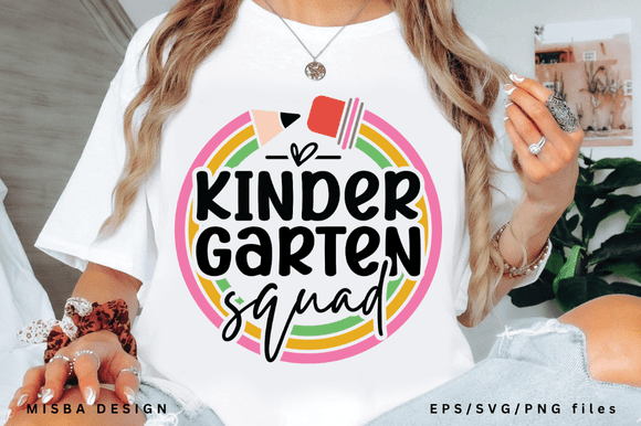 Kindergarten Squad Svg Png, Gift for Tea Graphics