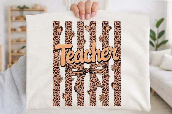 Leopard Teacher Back to School PNG