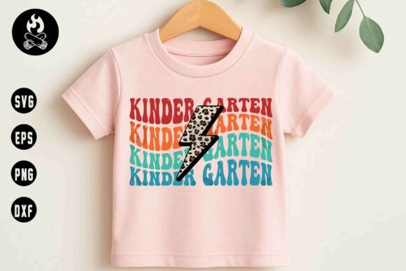 Retro Kindergarten Lightning SVG