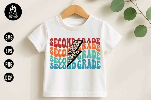 Retro Second Grade Lightning SVG Graphics