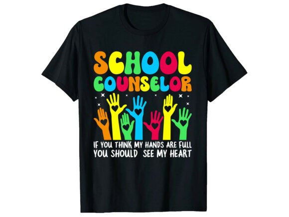 School Counselor My Heart SVG T-Shirt Graphics
