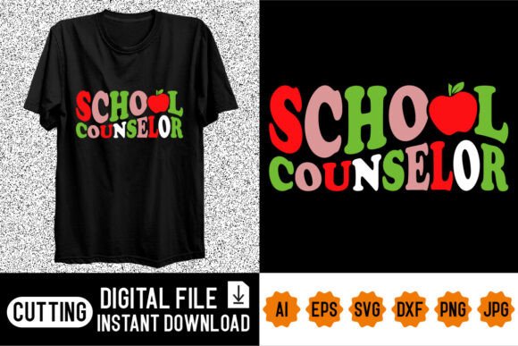 School Counselor Shirt Design Graphics