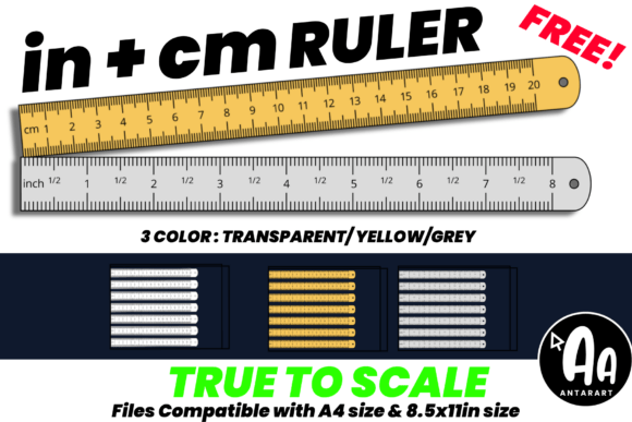 True Ruler Clipart Inches Centimeters Graphics Freebies